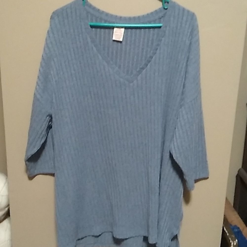 🤠Like New Faded Glory Short Sleeve V Neck Sweater SZ 3X